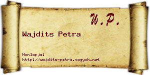 Wajdits Petra névjegykártya